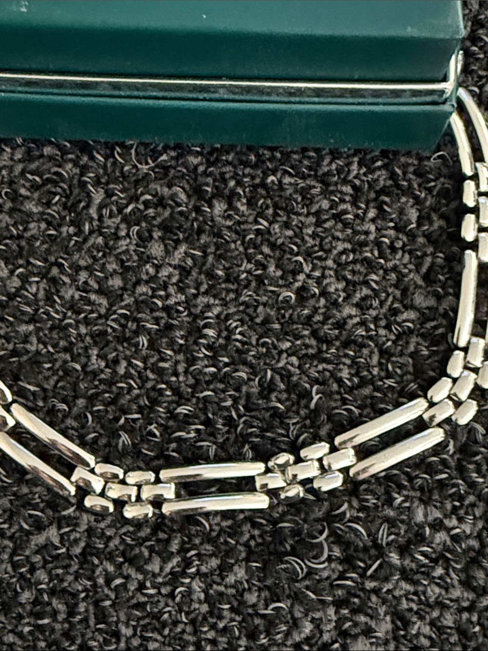 Monet Silver-Tone Linked Double Strand Necklace - Picture 2 of 5